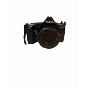 Minolta Maxxum 3000i 50mm SLR Camera With Lens Black Untested Parts Or Repair